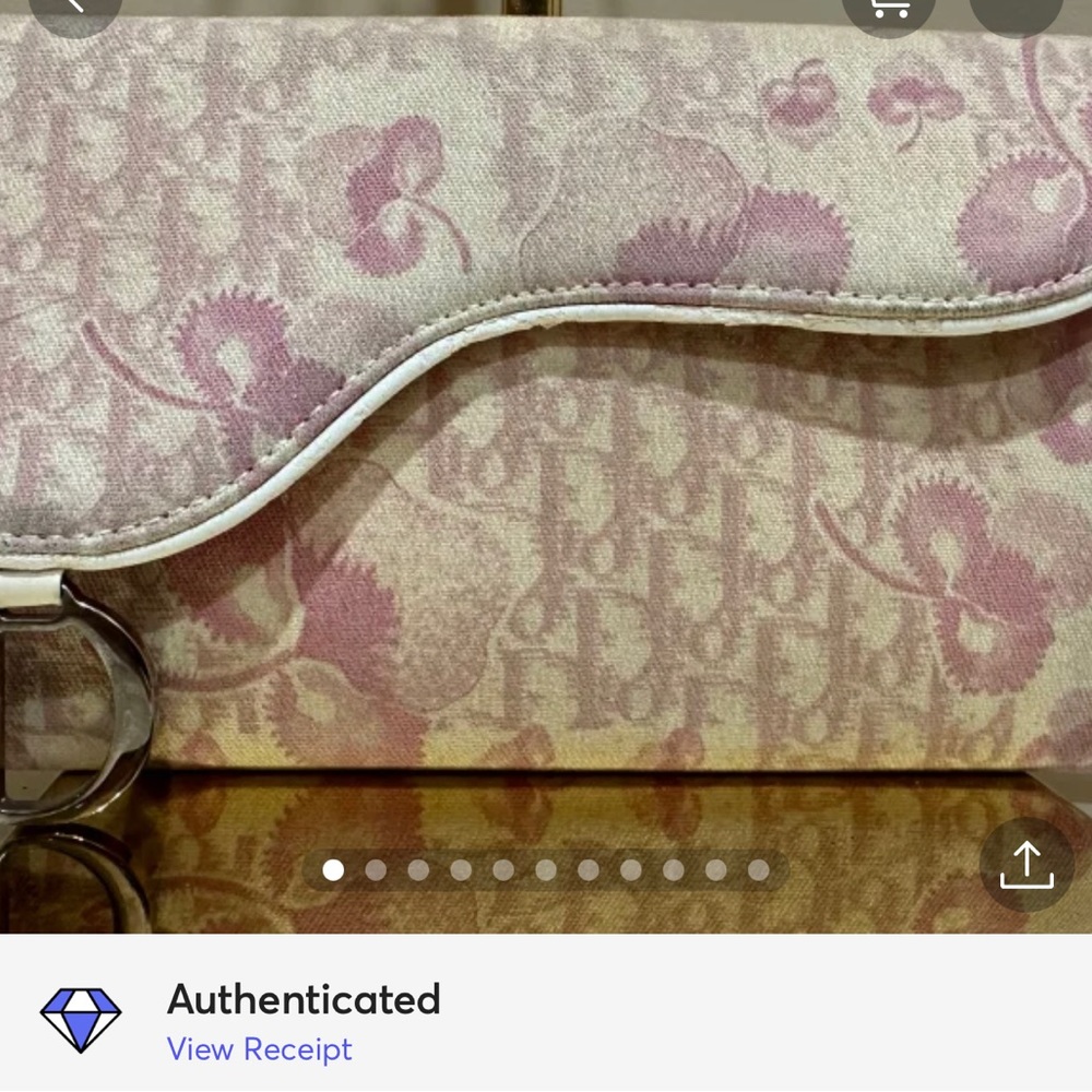 *Extremely Rare* Cherry Blossom Dior Saddle Long Wallet